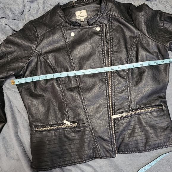 J2 by Jou Jou cropped faux leather jacket women's large - Picture 4 of 9